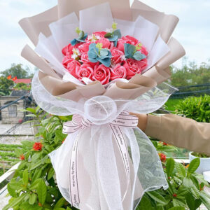 Bó hoa hồng sáp 22 bông