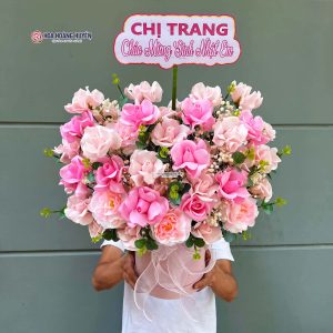 lẵng hoa sáp sinh nhật