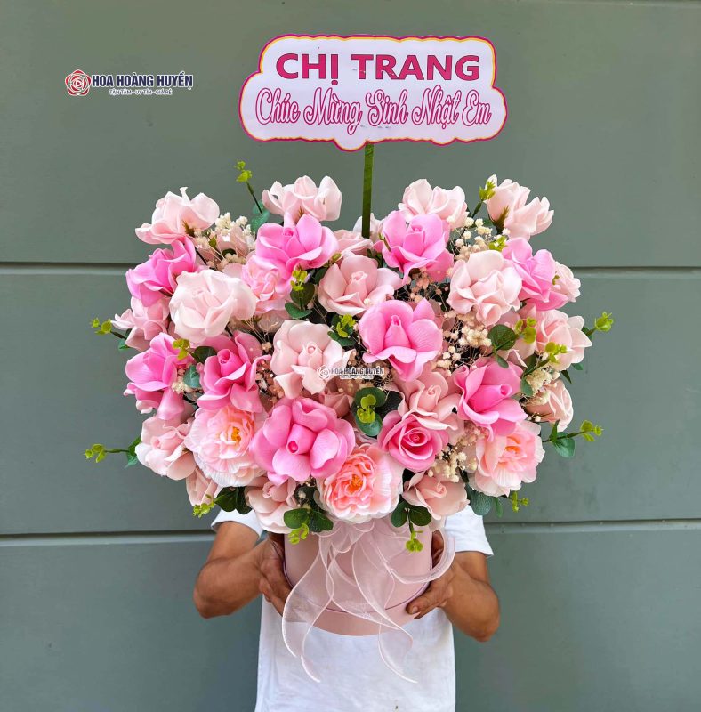 lẵng hoa sáp sinh nhật