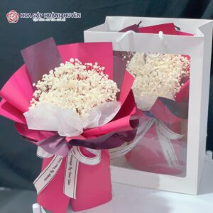 Bó hoa baby trắng khô