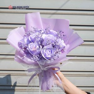 bó hoa baby mix hoa hồng