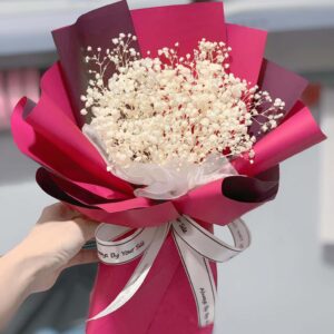 bó hoa baby trắng khô