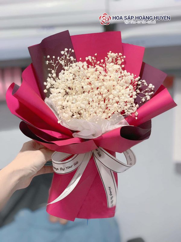 bó hoa baby trắng khô