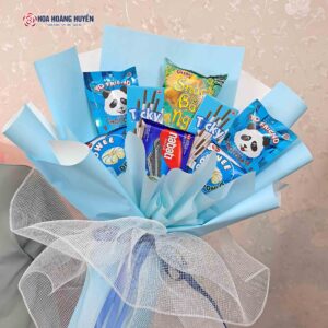 Bó hoa bánh kẹo bim bim