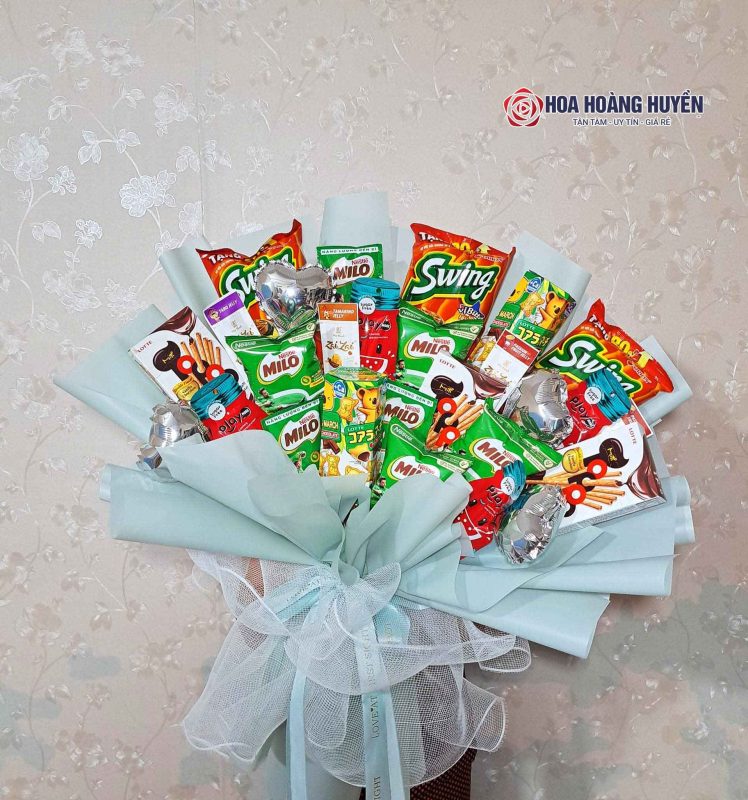 bó hoa bánh kẹo cho bé