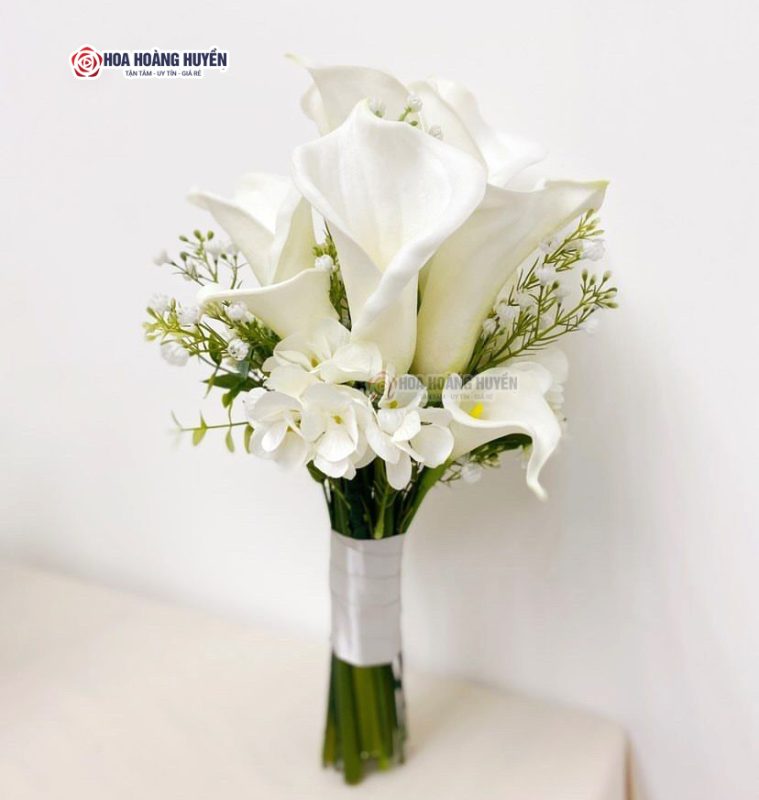bó hoa cưới hoa rum calla lily