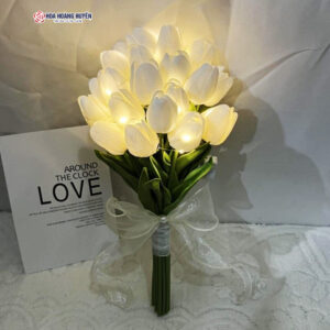 bó hoa cưới tulip giả