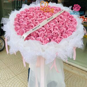 bó hoa hồng sáp 50 bông
