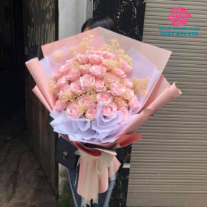 Bó hoa hồng sáp sinh nhật