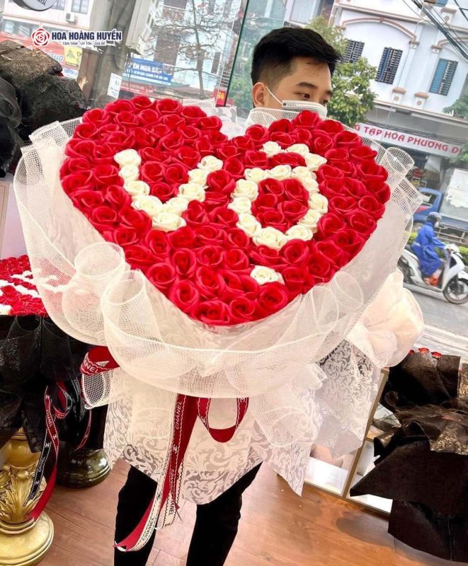 bó hoa sáp chữ vợ
