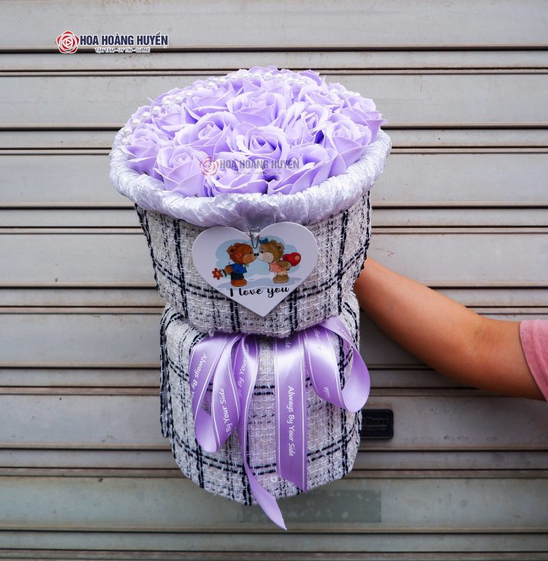 bó hoa sáp để bàn vải dạ (2)