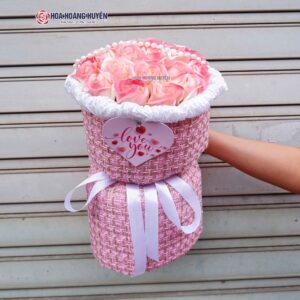 bó hoa sáp để bàn vải dạ (4)