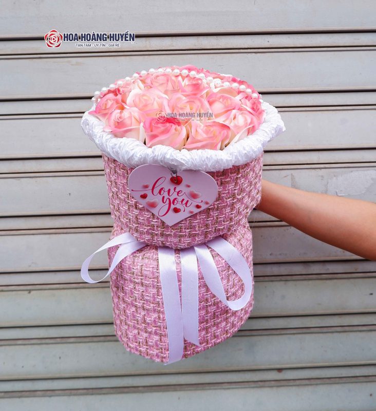 bó hoa sáp để bàn vải dạ (4)
