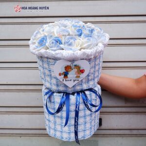 bó hoa sáp để bàn vải dạ (5)