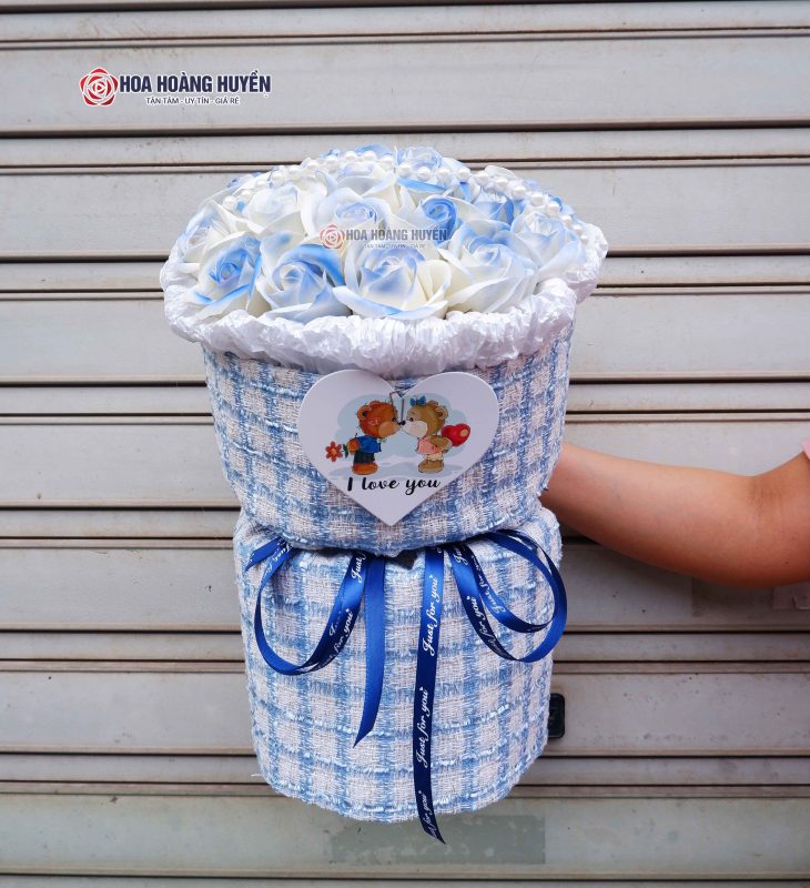 bó hoa sáp để bàn vải dạ (5)
