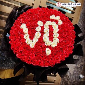 Hoa sáp đỏ 150 bông chữ Vợ