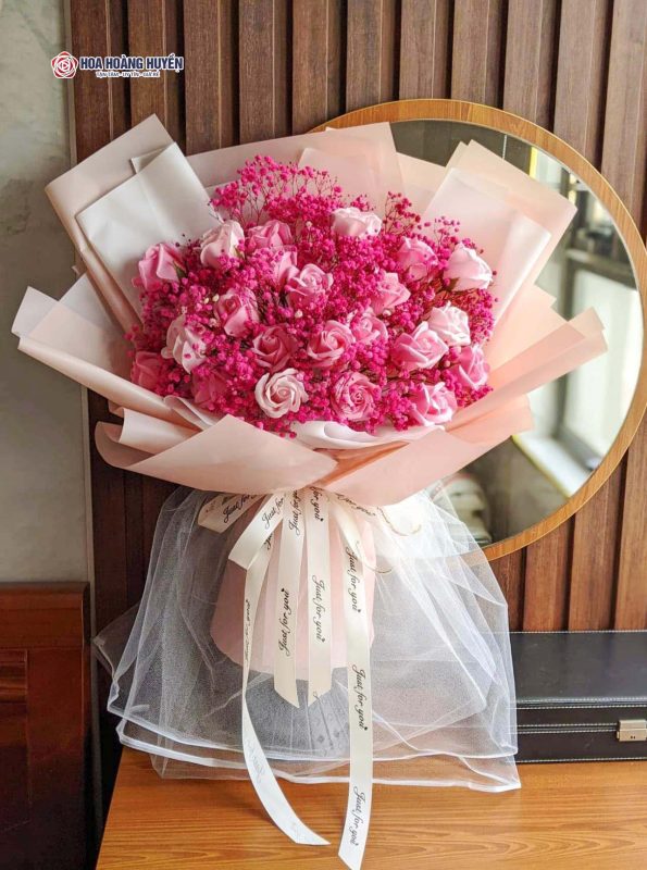 bó hoa sáp hạnh phúc