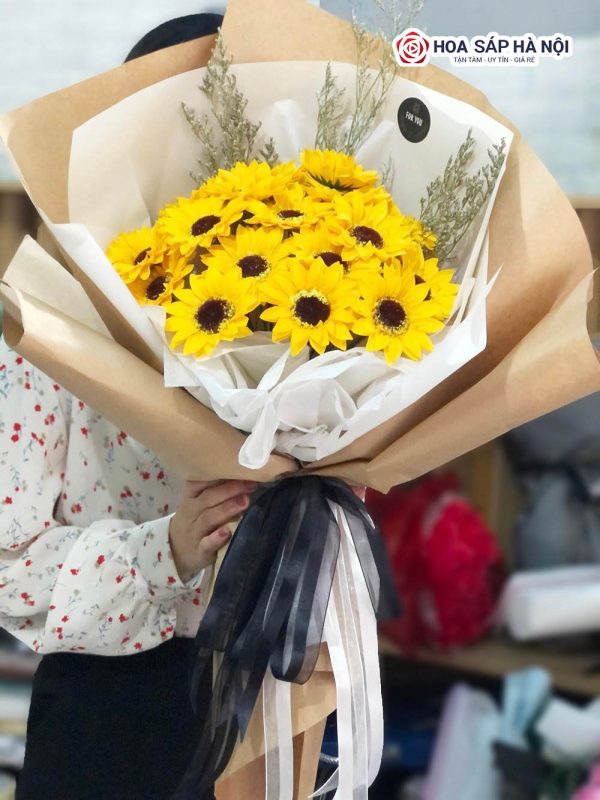 Bó hoa hướng dương sáp thơm