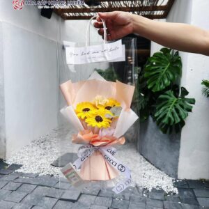 Bó hoa sáp hướng dương nhỏ