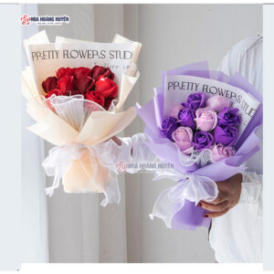 bó hoa sáp nhỏ