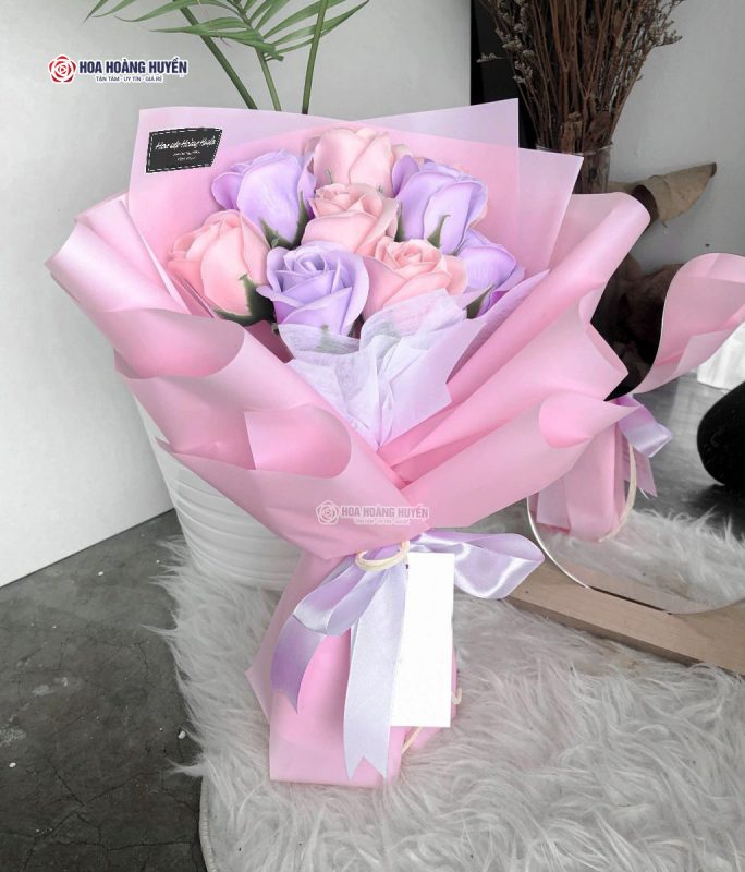 bó hoa sáp nhỏ