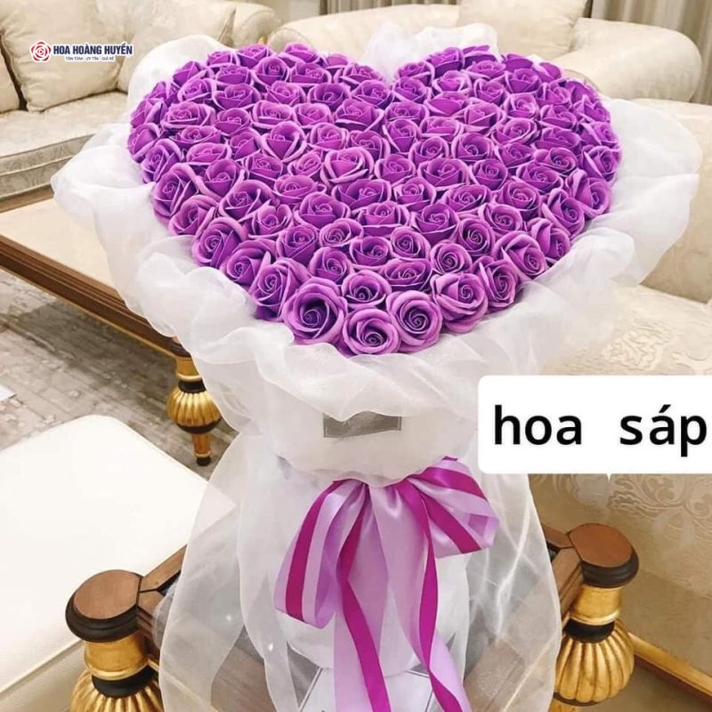 bo-hoa-sap-trai-tim-tone-tim-800x800-1 Bó hoa sáp trái tim tone tím