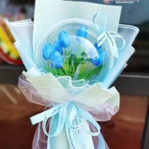 Bó hoa tulip xanh nhạt