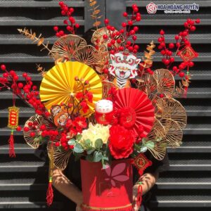 Chậu đào đông ngày tết