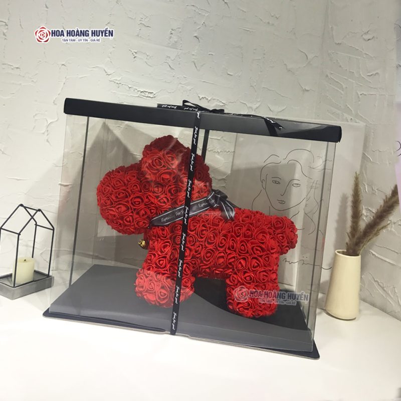 chó hoa hồng kèm hộp