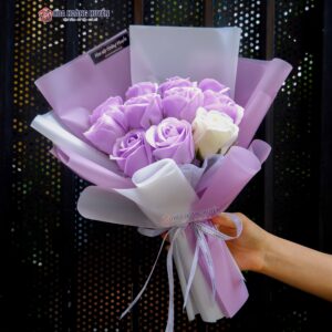 bó hoa sáp nhỏ
