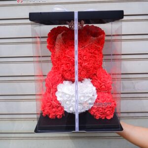 gấu hoa xốp đỏ