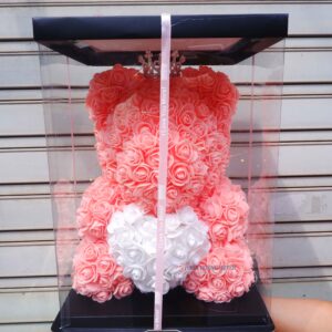 gấu hoa xốp ôm tim