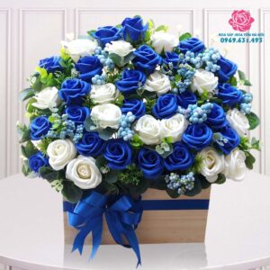 Lẵng hoa sáp để bàn