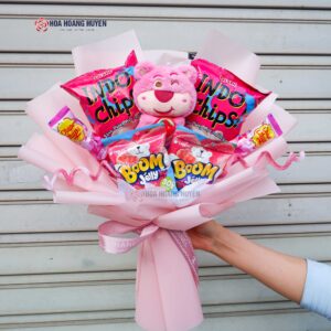 Hoa bánh kẹo có gấu