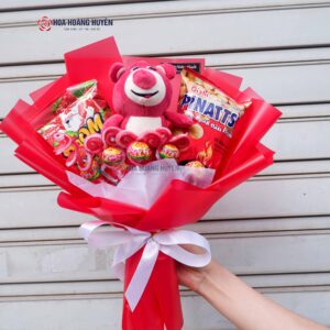 Hoa bánh kẹo có gấu