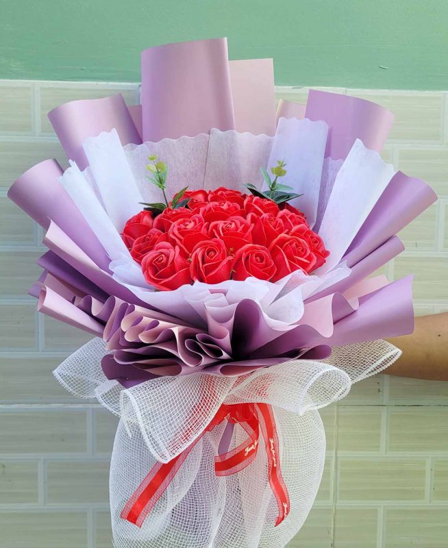 bó hoa sáp đỏ 20 bông