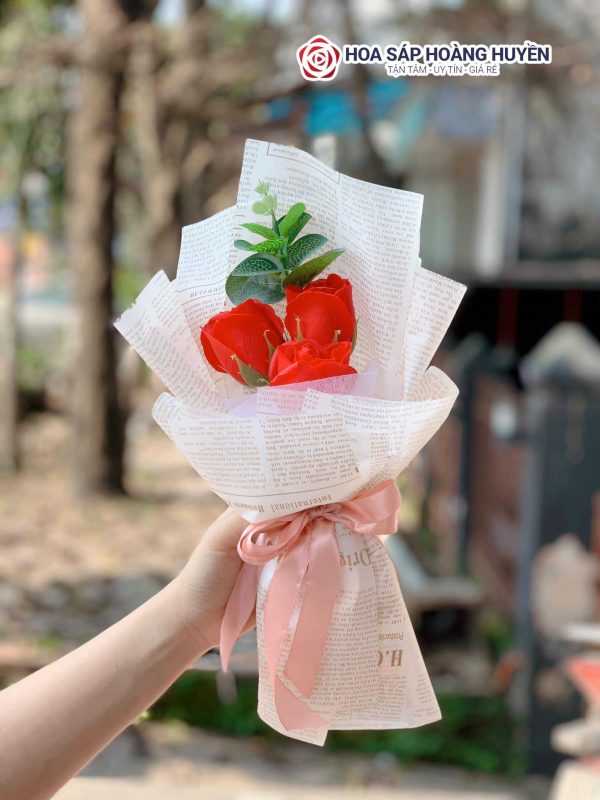 hoa sáp đỏ 3 bông