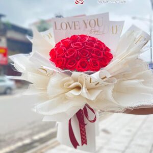 hoa sáp đỏ 30 bông