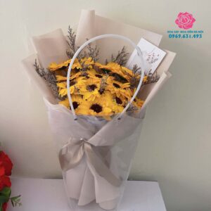 hoa sáp hướng dương 11 bông