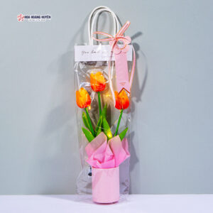 hoa tulip giả 3 bông