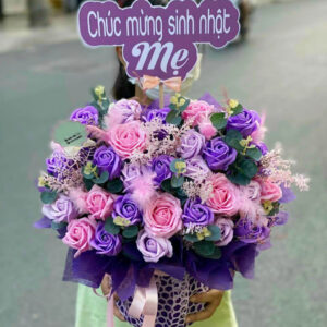 lẵng hoa sáp tím (2)
