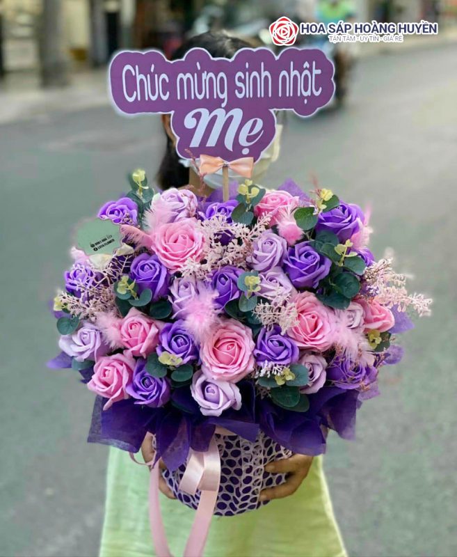 lẵng hoa sáp tím (2)