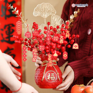 lọ hoa đào đông