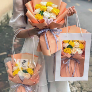 mẫu hoa sáp nhỏ kèm túi