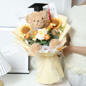 Bó Hoa Len Gấu Tốt Nghiệp HGL01