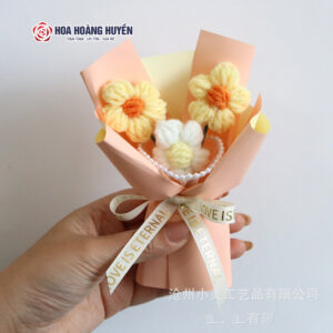 Bó Hoa Len Bó Sẵn Minni Kích Thước 20x15cm