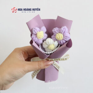 Bó Hoa Len Bó Sẵn Minni Kích Thước 20x15cm