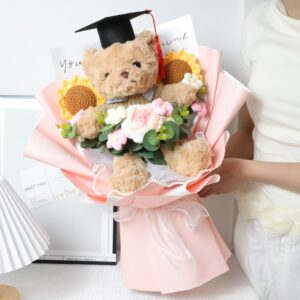 Bó Hoa Len Gấu Tốt Nghiệp HGL01