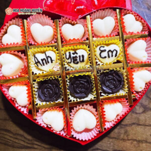 socola valentine tim 18 viên