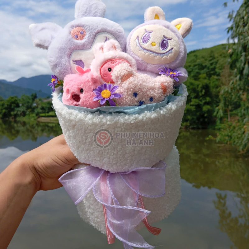 bó hoa gấu bông
